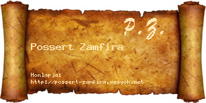 Possert Zamfira névjegykártya